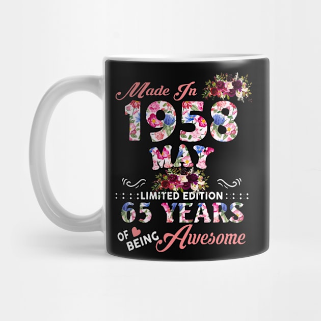 Flower Made In 1958 May 65 Years Of Being Awesome by Mhoon 